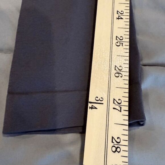 Gymshark Flex Low Rise Leggings Charcoal Gray with Aqua Band Size Small - Picture 8 of 9